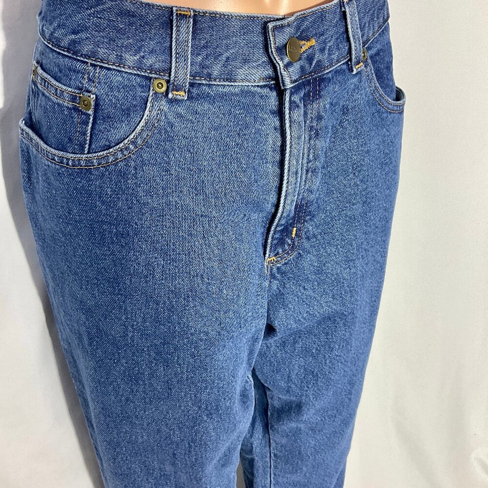 LL Bean Sz 12 Flannel Lined Jeans Original Fit Straight Leg Womens Denim